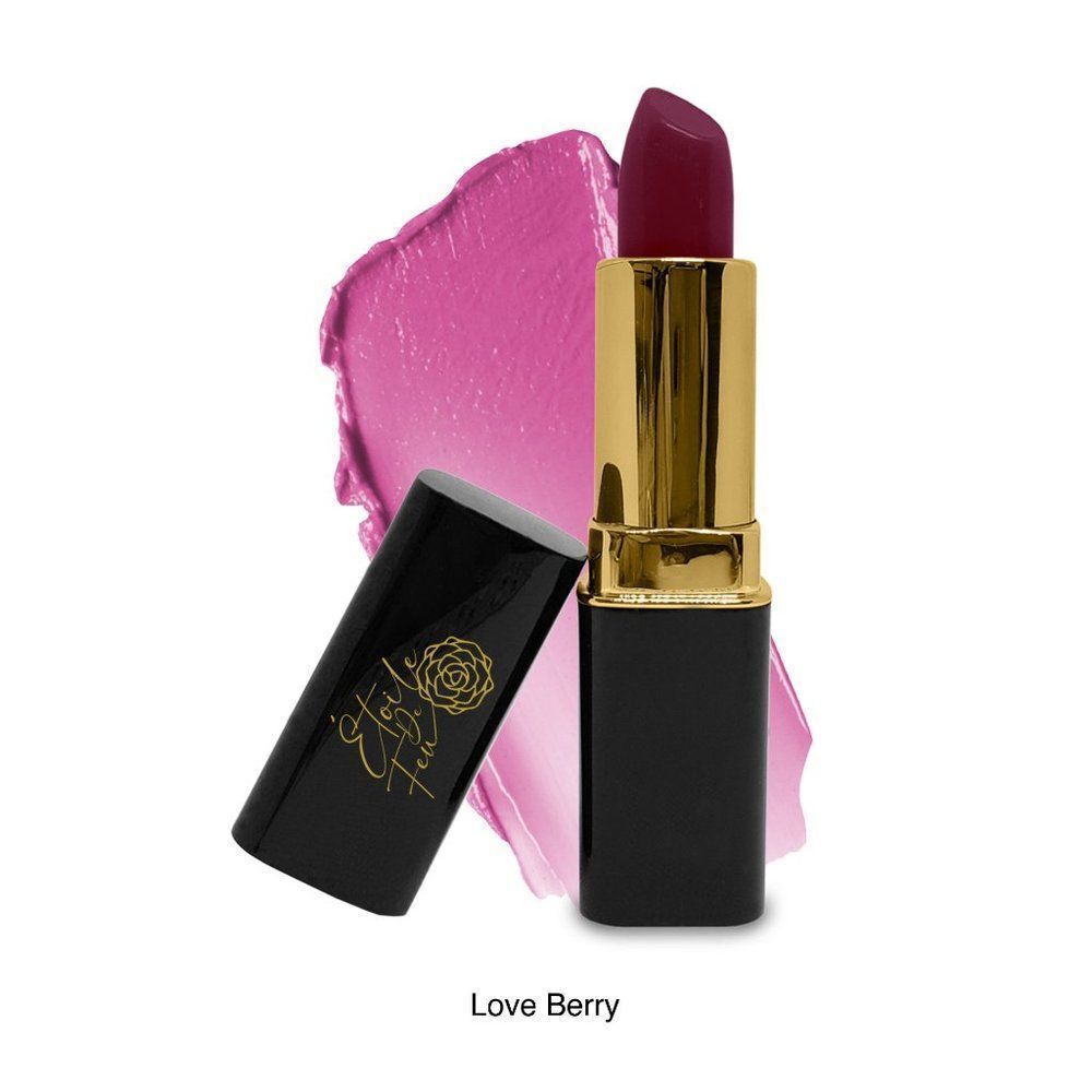 Kiss Tint Lipstick, Love Berry: Hydrating Nourishing Vegan Cruelty Free Lip Balm